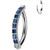 Blue Square CZ Hinged Belly Ring