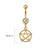 Gothic Pentagram Belly Ring