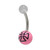 Acrylic Chopper Cross Logo Ball Belly Ring