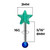 UV Glow Acrylic Star Eyebrow Ring Barbell 16G