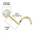 2.5mm CZ Top Corkscrew Nose Ring