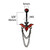 PVD Black Dangle Chain Vampire Bat Belly Button Ring