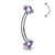 Tanzanite CZ Curved Barbell