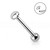 14G Titanium Flat Disc Dome Top Straight Barbell
