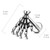 Skeleton Hand Flat Back Stud