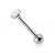 Clear Bezel CZ Top Tongue Barbell