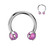 Pink Opal Horseshoe Circular Barbell Ring