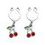 Red Cherries CZ Clip on Nipple Ring