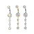 Triple Dangle CZ Belly Button Ring