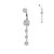 Titanium Dangle CZ Belly Button Ring
