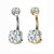 Moissanite Belly Button Rings