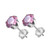 Pink Cubic Zirconia Stud