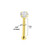14K Solid Gold CZ Top Nose Bone Studs