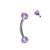 Dragon Claw Purple Opal Eyebrow Barbell