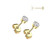 PVD Gold Prong Set CZ Studs Earrings