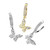 Dangle Butterfly CZ Clicker Belly Button Ring