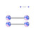 Blue Iridescent Ball Nipple Barbell