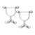 Dangle Mustache Stirrup Nipple Ring