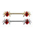 Red CZ Spider End Nipple Barbells