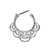 16G Floral Hinged Clicker Septum Rings Piercing