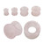 Rose Quartz Stone Double Flare Ear Tunnels Gauges