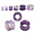 Amethyst Stone Double Flare Ear Tunnels Gauges