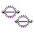 Light Amethyst CZ Nipple Barbells Piercings
