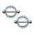Light Sapphire CZ Nipple Barbells Piercings