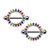 Rainbow CZ Nipple Barbells Piercings