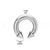 Internally Threaded Spike Horseshoe Rings Circular Barbell