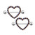 VM CZ Heart Nipple Rings