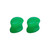 Green Jade Teardrop Stone Double Flare Ear Gauges