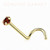 Garnet Stone Corkscrew Nose Rings