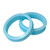 Light Blue Double Flared Silicone Tunnels