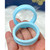 Light Blue Double Flared Silicone Tunnels Ear Gauges Piercings