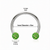 Titanium Ferido Ball Ends Horseshoe Rings Circular Barbell