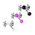 CZ Ball Spinner Tickler Tongue Barbell