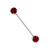 Red CZ Industrial Barbells