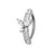 Surgical Steel CZ Opal Butterfly Hinged Belly Rings