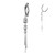 PVD Gold Dangling Chain CZ Hinged Belly Rings