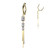 Surgical Steel Dangling Chain CZ Hinged Belly Rings
