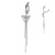 Surgical Steel Dangling Chain Triangle CZ Hinged Belly Rings