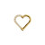PVD Gold Heart Left Hinged Segment Rings