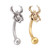 Venom Spider Curved Eyebrow Barbells