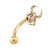 PVD Gold Spider Eyebrow Barbells