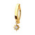 PVD Gold CZ Sun Dangle Hinged Belly Rings