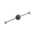 Surgical Steel Spider Web Black CZ Industrial Barbell