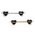 Bite Me Heart Shape Nipple Barbell