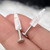 14G White Marble Spike Labret Flat Back Studs Piercings Jewelry