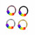 Pride O Rings Septum Clicker Hoop